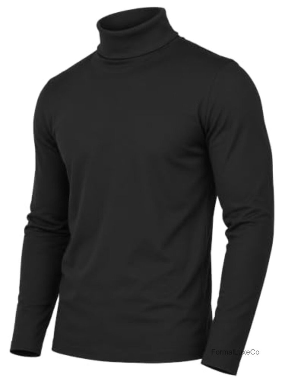 Men's Slim Fit Cotton Blend Mock Neck Pullover Winter Shirt